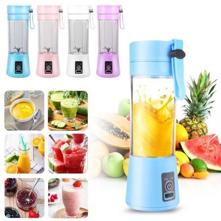 Mini Portable Juicer Blender 6 Blades – 380ml USB Rechargeable Smoothie & Protein Shake Maker