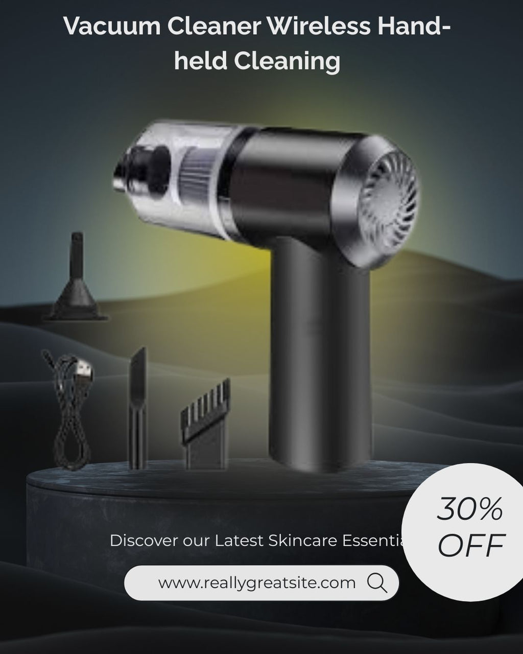 3-in-1 Portable Wireless Vacuum Cleaner – Handheld Cordless Cleaning Device for Car & Home