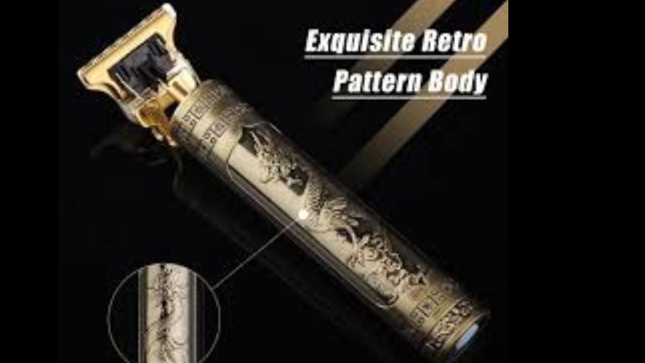 Vintage T9 Metal Hair Trimmer for Men – Professional USB Rechargeable Beard & Hair Cutting Machine