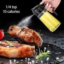 2-in-1 Glass Oil Sprayer Dispenser 500ml – Sprayable & Pourable Oil Bottle