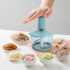 Manual Hand Push Chopper 1.5L – Multi-Functional Vegetable & Meat Grinder, Food Slicer, Grater & Chopper for Kitchen Use (Random Color)