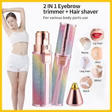 Electric Eyebrow Trimmer & Shaver 2-in-1 – Women's Facial Hair Removal Device, Painless & Rechargeable