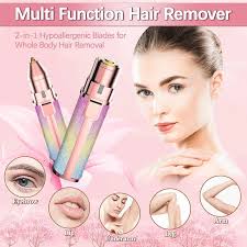 Electric Eyebrow Trimmer & Shaver 2-in-1 – Women's Facial Hair Removal Device, Painless & Rechargeable