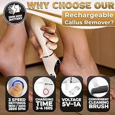 Electric Rechargeable Foot Filer – Callus Remover for Smooth, Soft Feet