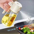 2-in-1 Glass Oil Sprayer Dispenser 500ml – Sprayable & Pourable Oil Bottle