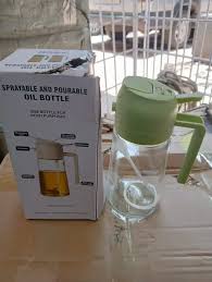 2-in-1 Glass Oil Sprayer Dispenser 500ml – Sprayable & Pourable Oil Bottle