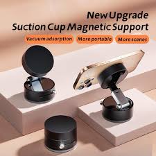 Vacuum Magnetic Suction Cup Folding Swivel Stand – Double-Sided Universal Mobile Phone Holder