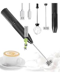 Rechargeable Coffee Beater – USB Milk Frother for Coffee, Cappuccino, Latte, Matcha & Hot Chocolate | High-Speed Stainless Steel Whisk