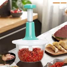 Manual Hand Push Chopper 1.5L – Multi-Functional Vegetable & Meat Grinder, Food Slicer, Grater & Chopper for Kitchen Use (Random Color)