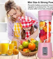 Mini Portable Juicer Blender 6 Blades – 380ml USB Rechargeable Smoothie & Protein Shake Maker