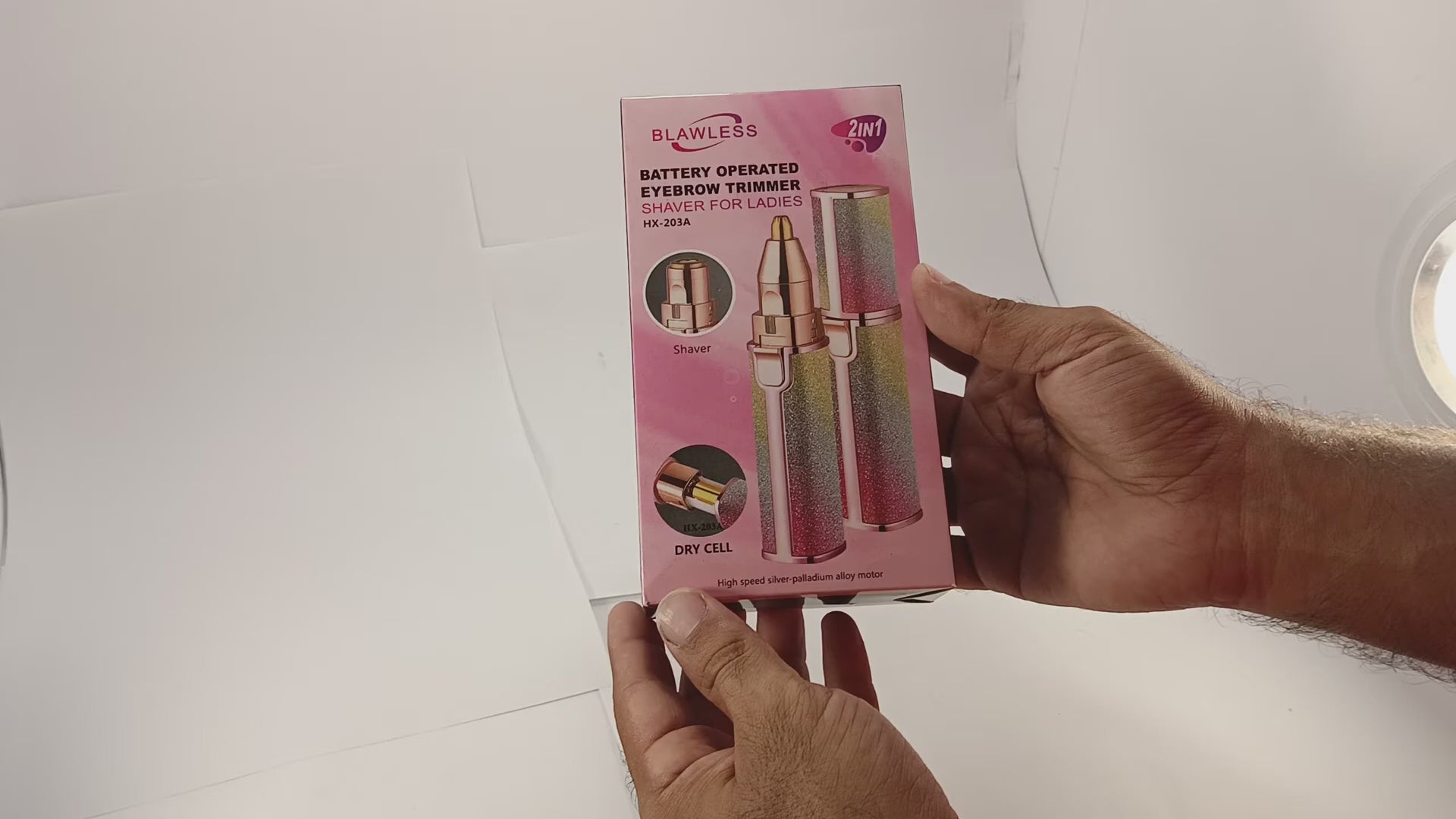 Electric Eyebrow Trimmer & Shaver 2-in-1 – Women's Facial Hair Removal Device, Painless & Rechargeable